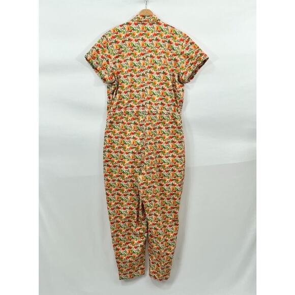 MIXED by NASRIN Sz XXL 2xl Apple Print Zip Front Jumpsuit Coverall - Picture 4 of 6